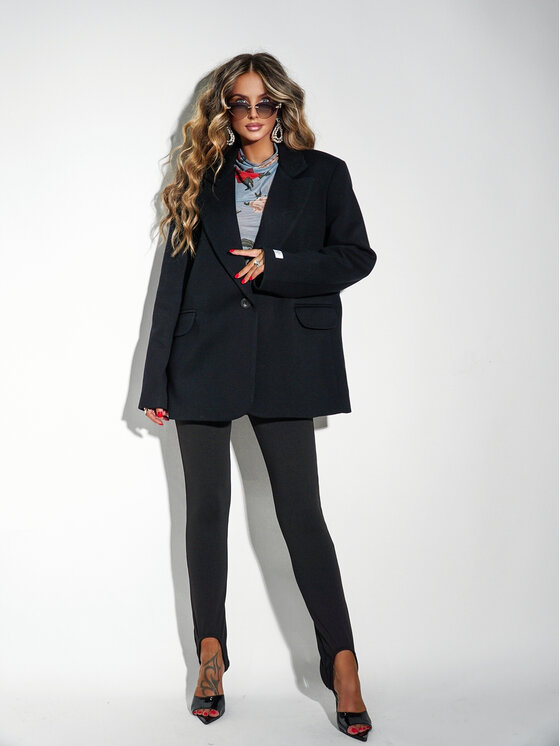 LilaLou LilaLou Marynarka Buki Czarny Oversize