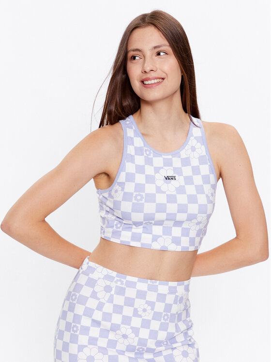 Vans Topiņš Longline Racerback Print Bralette VN00073R Violets Regular Fit