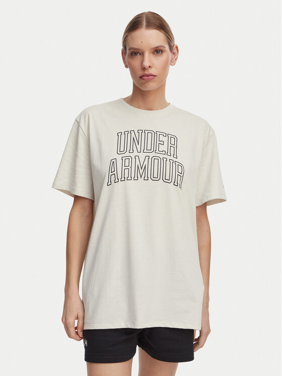 Under Armour Under Armour Тишърт Ua Rival Campus 6007883 Екрю Oversize