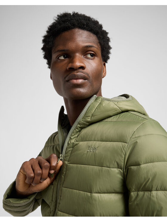 Lee Lee Kurtka zimowa PUFFER JACKET Zielony Regular Fit