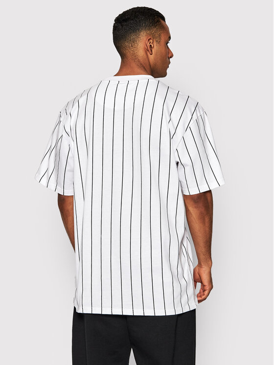 Karl Kani Karl Kani Tričko Signature Pinstripe 6030152 Biela Regular Fit