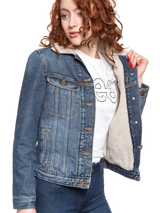 Lee Lee Giacca da donna SHERPA RIDER Blu Regular Fit