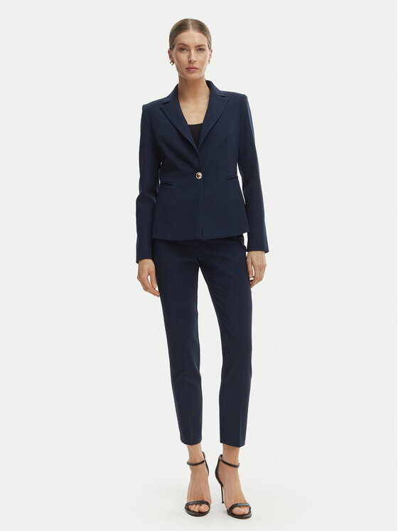 Rinascimento Rinascimento Pantaloni di tessuto CFC0128650003 Blu scuro Regular Fit