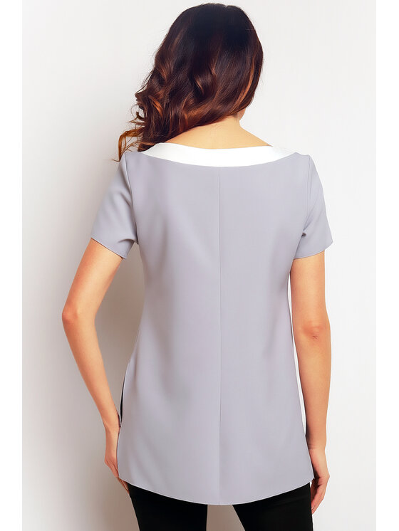 Infinite You Infinite You Bluzka M083 Szary Basic Fit