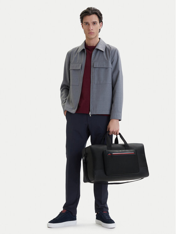 Tommy Hilfiger Geantă Th Foundation Duffle AM0AM14160 Negru