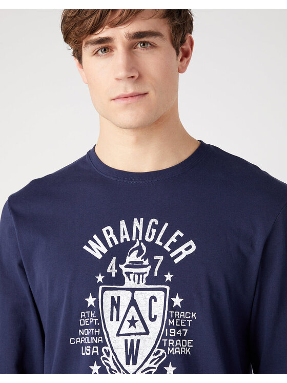 Lee Lee T-Shirt AMERICANA TEE Niebieski Regular Fit