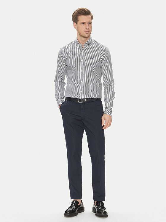 BOSS BOSS Hlače iz tkanine H-Kaiton1 50540650 Mornarsko modra Slim Fit