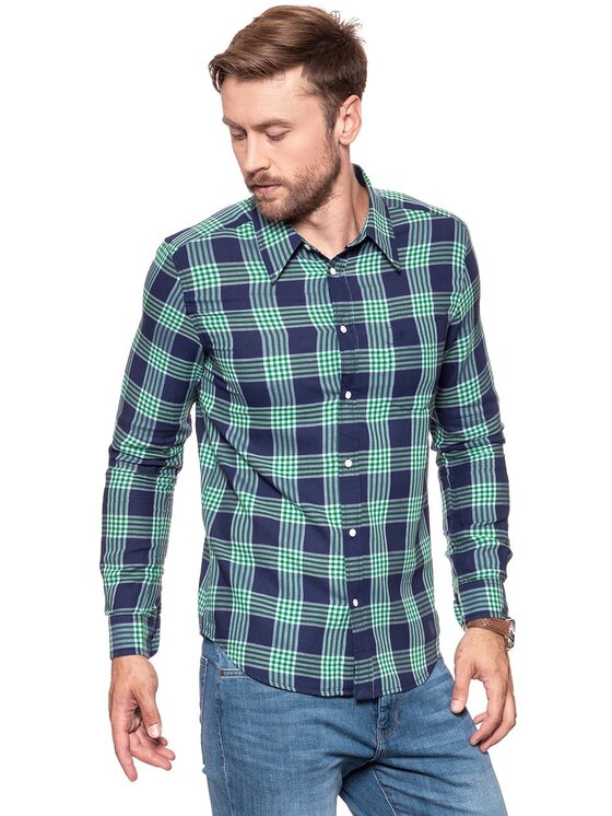 Wrangler Wrangler Camicia 1PKT SHIRT Blu Slim Fit