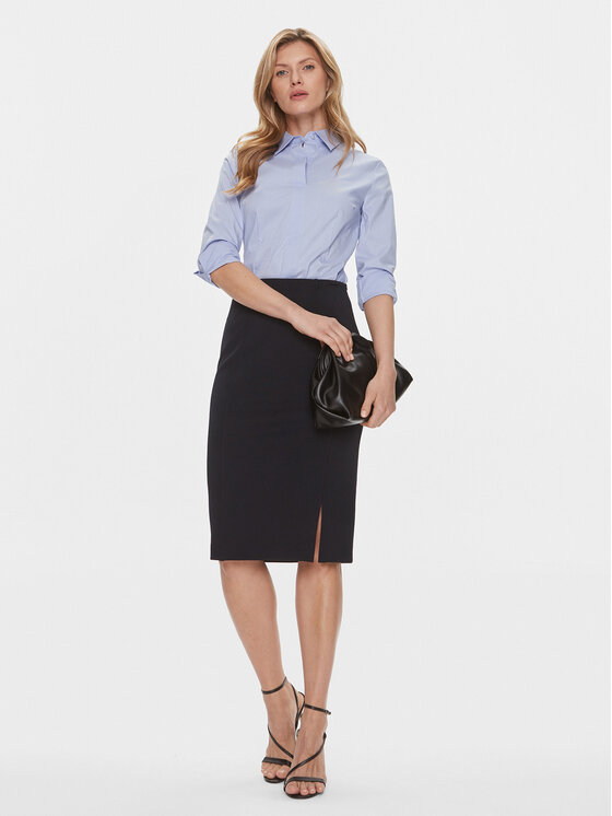 BOSS Boss Fustă tip creion Vukeva 50505973 Bleumarin Slim Fit