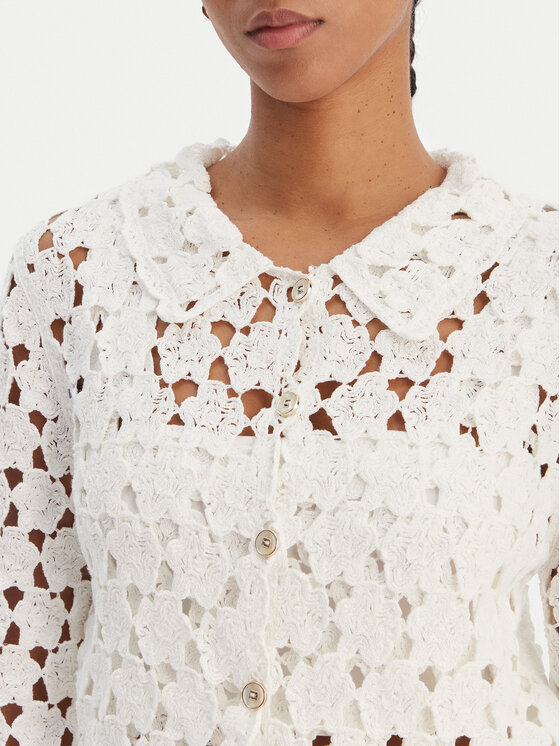 Fracomina Fracomina Cardigan FR26ST8018K488R6 Écru Regular Fit