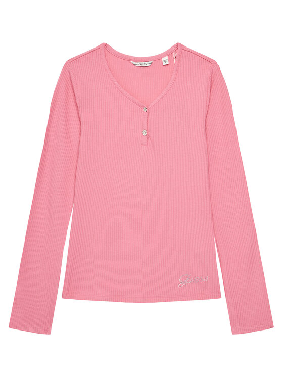 Guess Guess Bluză J5YP02 KBCO2 Roz Regular Fit