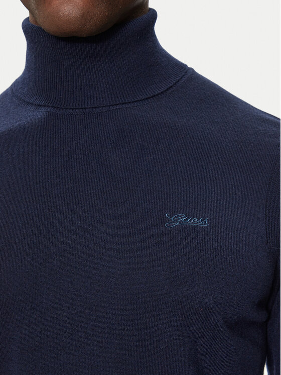 Guess Guess Krekls ar augstu apkakli M4BR05 Z3H82 Tumši zils Regular Fit