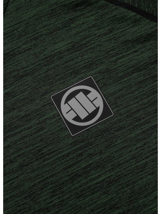PITBULL PITBULL Koszulka techniczna Rashguard Performance Pro plus New Logo XXL Zielony Regular Fit