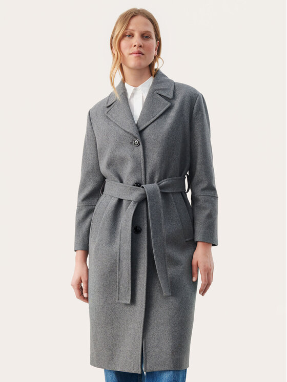 Part Two Part Two Μάλλινο παλτό Charlotte 30307776 Γκρι Regular Fit