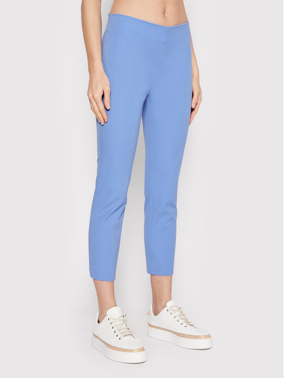 Lauren Ralph Lauren Hlače iz tkanine 200687713023 Modra Skinny Fit