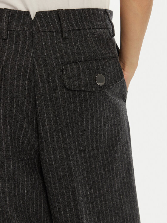 AMI Paris AMI Paris Kalhoty z materiálu FSO403.WV0048 Šedá Regular Fit