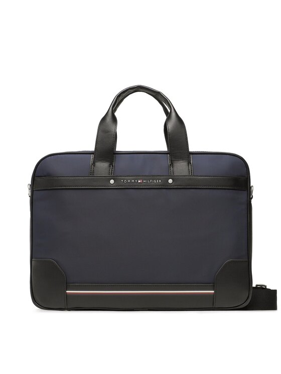 Tommy Hilfiger Torba za prenosnik Th Central Repreve Computer Bag AM0AM11301 Mornarsko modra
