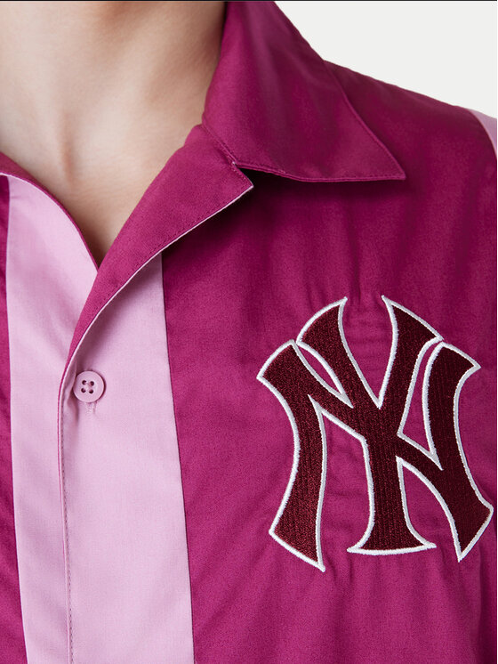 New Era New Era Hemd New York Yankees Stripe Revere 60596341 Rosa Regular Fit