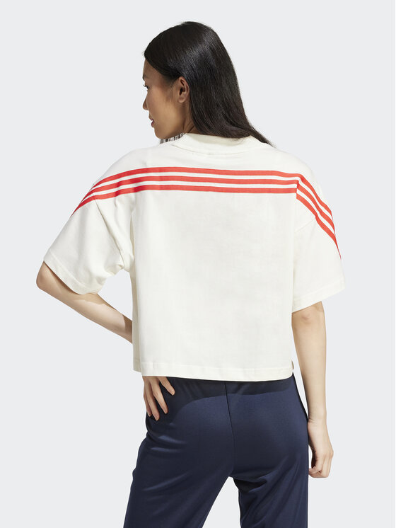adidas T-Shirt Future Icons 3-Stripes IS3607 Biały Loose Fit | Modivo.pl