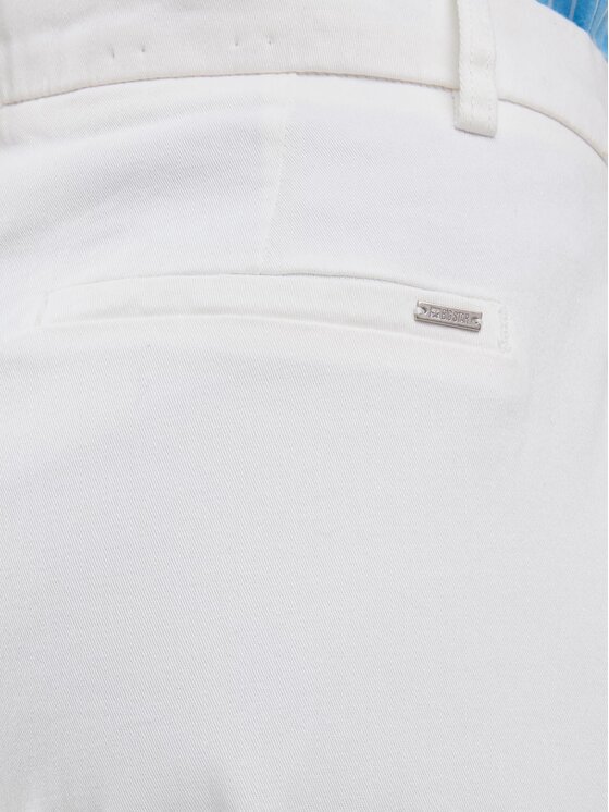 BIG STAR BIG STAR Chinosy DANASI_101_350 Biały Slim Fit
