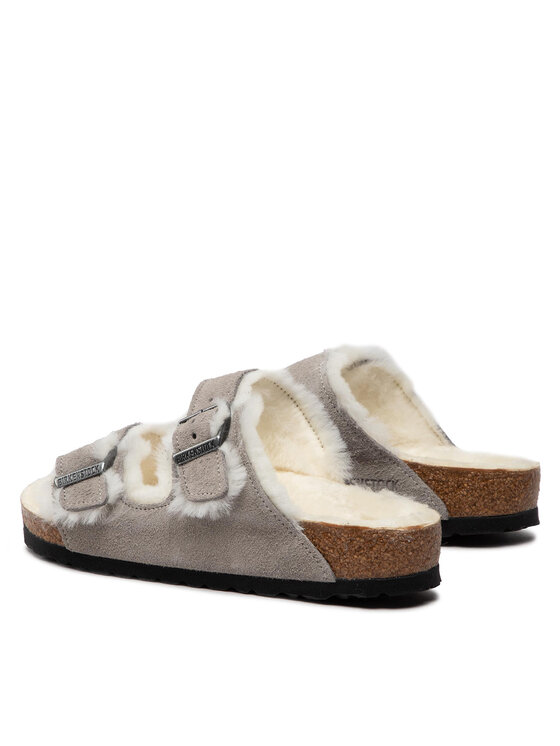 Birkenstock Birkenstock Pantofole Arizona Shearling 1017402 Grigio