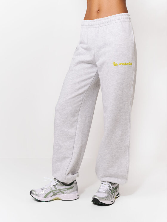 La Mania La Mania Spodnie dresowe LAI Szary Basic Fit