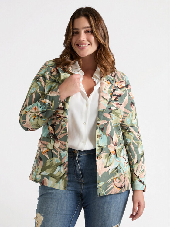 Fiorella Rubino Fiorella Rubino Giacca outdoor Q514T000193N0S5 Verde Slim Fit