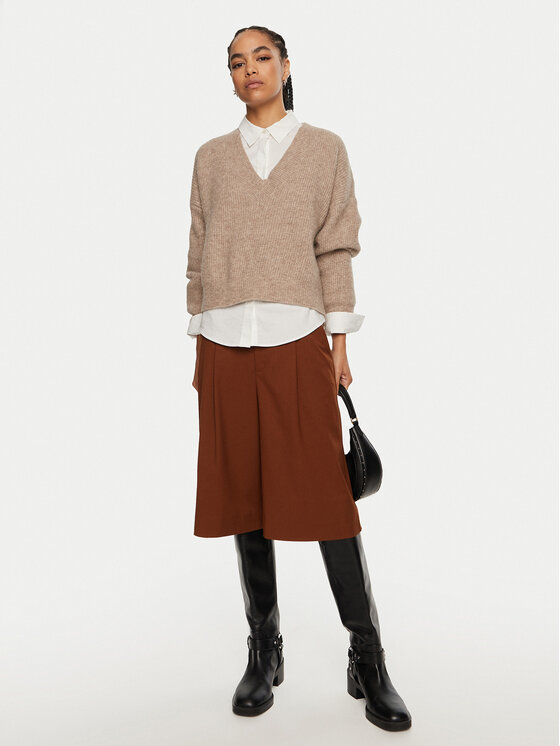 Gestuz Gestuz Sweter Alpha 10909332 Beżowy Loose Fit