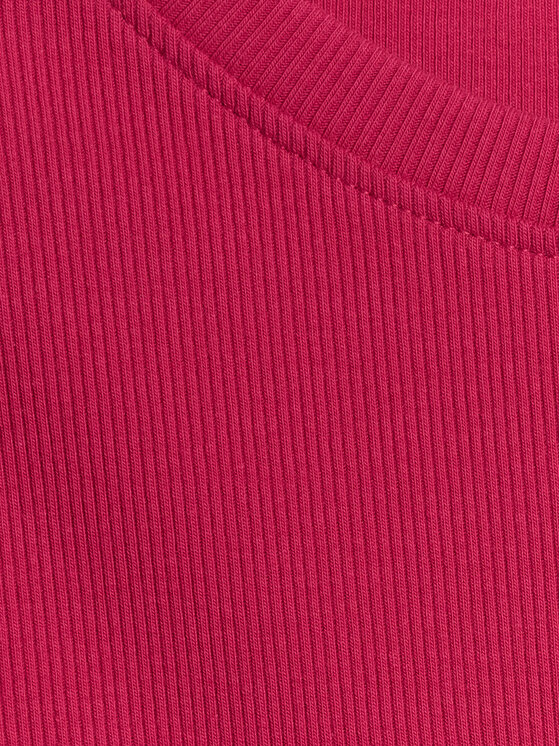 4F 4F Bluzka BASIC+ Różowy ciemny Slim Fit