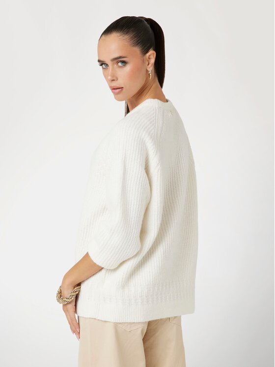 Guess Guess Sweter 169467 Biały Classic Fit