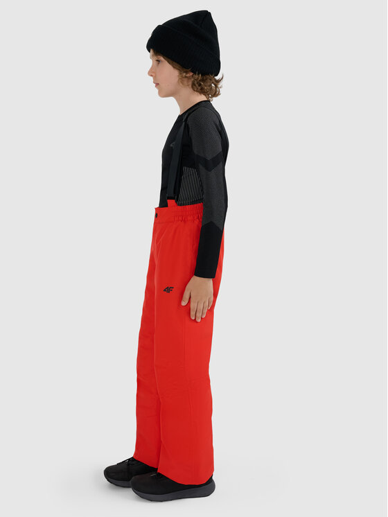 4F 4F Spodnie narciarskie SKI CLASSIC Czerwony Regular Fit