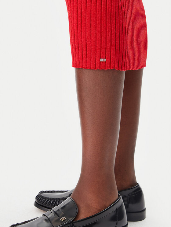 Tommy Hilfiger Tommy Hilfiger Kasdieninė suknelė WW0WW44493 Raudona Slim Fit