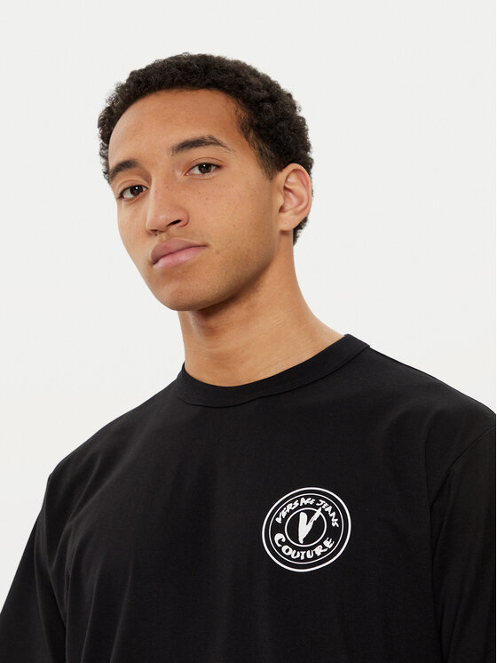 Versace Jeans Couture Versace Jeans Couture T-Shirt 78GAHE07 Czarny Regular Fit