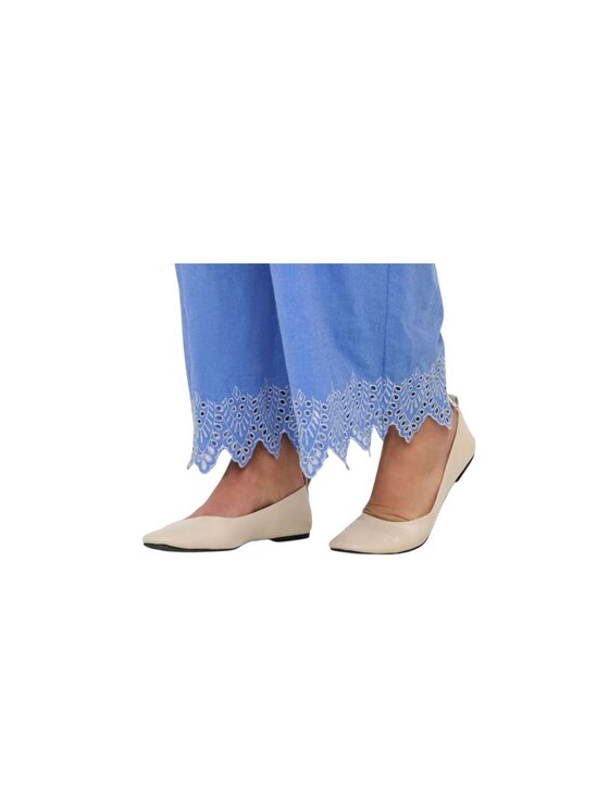 ONLY ONLY Pantaloni da donna Pantaloni donna onlpaula tulum emb pull Blu Regular Fit