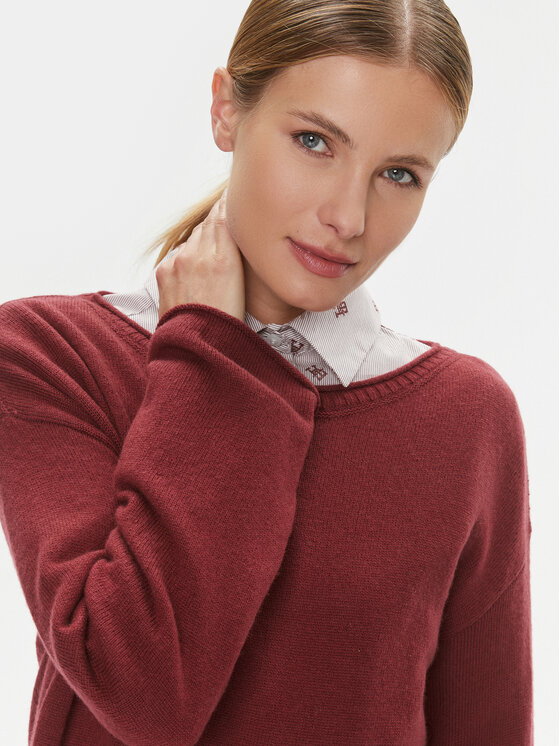 Tommy Hilfiger Tommy Hilfiger Džemper WW0WW39890 Crvena Relaxed Fit