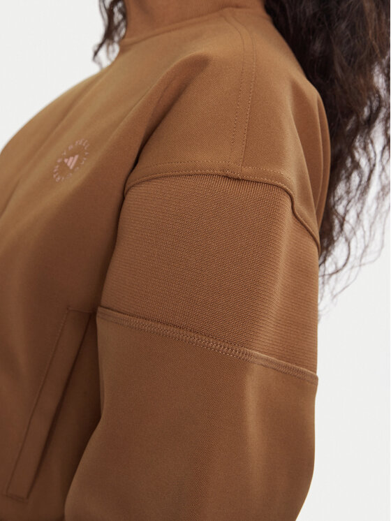 adidas by Stella McCartney adidas by Stella McCartney Mikina Knitted Track Top JX6782 Hnědá Regular Fit