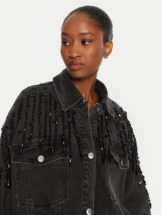 Gestuz Gestuz Jeansjacke Similina 10909653 Grau Loose Fit