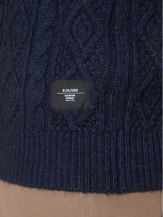 s.Oliver s.Oliver Pulover 2152201 Bleumarin Regular Fit