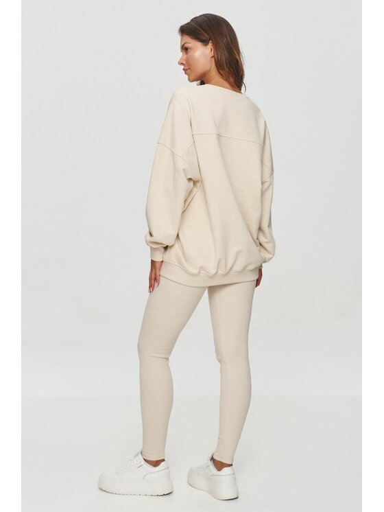 Makadamia Makadamia Bluza M859 Écru Loose Fit