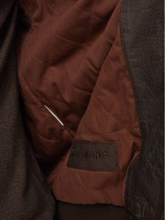 Bomboogie Bomboogie Lederjacke JMGRYGPSHE4 Braun Regular Fit