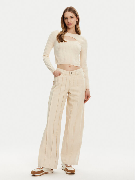JJXX JJXX Traperice Elly 12279661 Écru Wide Leg