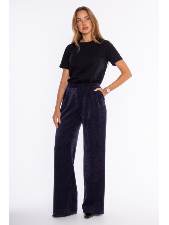 Made of Emotion Made of Emotion Spodnie materiałowe M932 Niebieski Wide Leg