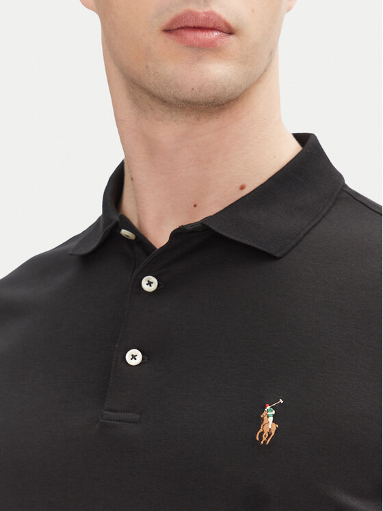 Polo Ralph Lauren Polo Ralph Lauren Поло Ssl-Knt 710685514002 Чорний Slim Fit