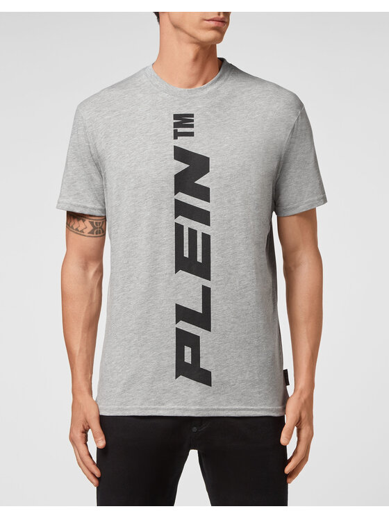 PHILIPP PLEIN PHILIPP PLEIN T-Shirt 3991 Szary Regular Fit