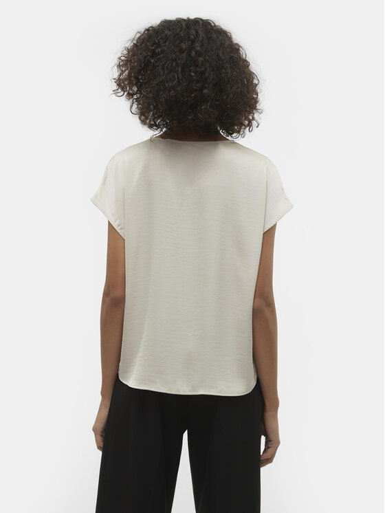 Vero Moda Vero Moda Majica Marys Dana 10300421 Écru Regular Fit