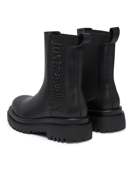 Just Cavalli Just Cavalli Jātnieku stila puszābaki 79RA3S96 ZSD74 Melns