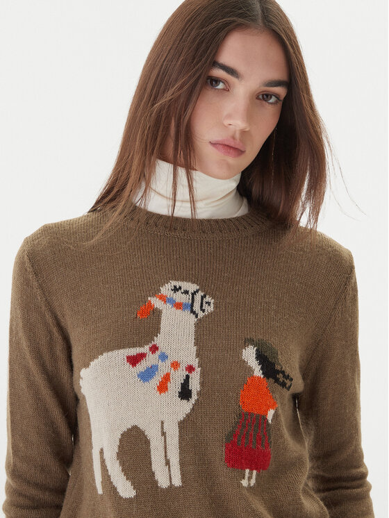 Weekend Max Mara Weekend Max Mara Džemper Nitra 2525366292 Smeđa Regular Fit