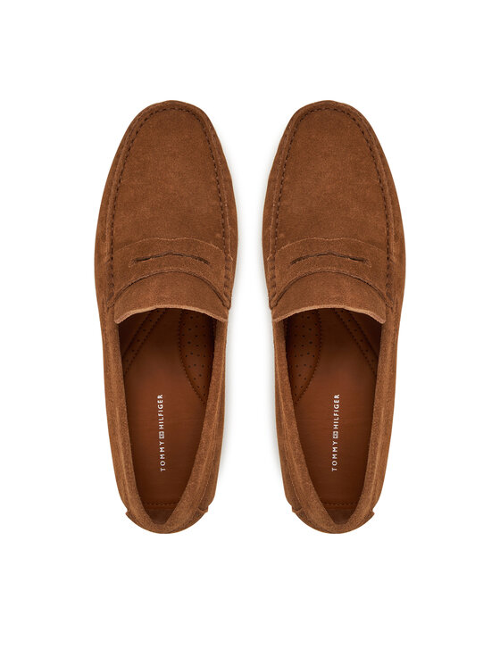 Tommy Hilfiger Tommy Hilfiger Mokasyny Casual Hilfiger Suede Driver FM0FM04998 Brązowy