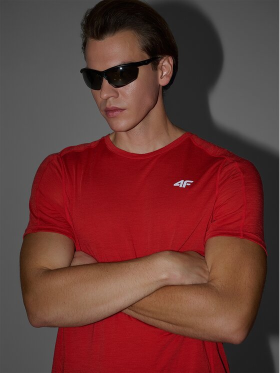 4F 4F Camicia 4FWAW25TFTSM1526-62S Rosso Regular Fit