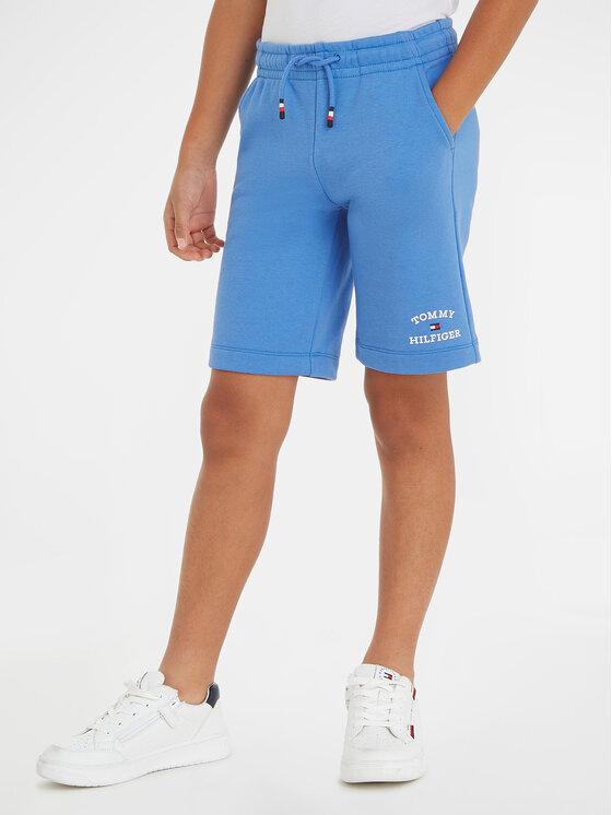 Tommy Hilfiger Pantaloncini sportivi Th Logo KB0KB08841 Blu Regular Fit Modivo